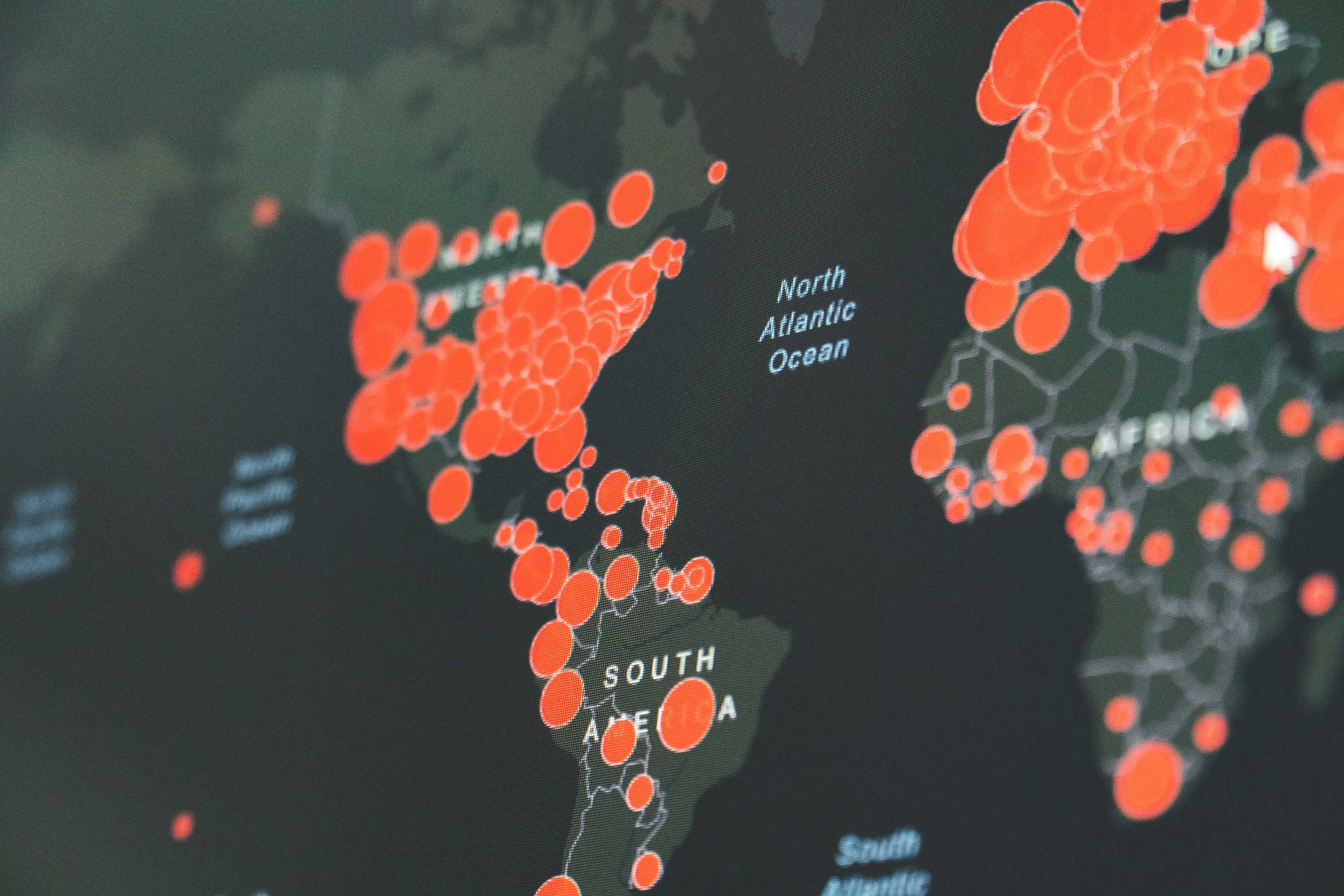 Map Showing Geo-Internet Hotspots (Martin Sanchez https://unsplash.com/photos/red-heart-shaped-illustration-on-black-surface--VSicyd4c4A)